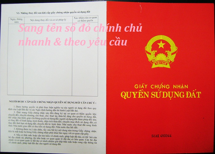 Dịch vụ sang tên sổ đỏ tại Nghệ An